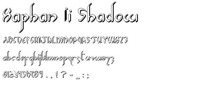 Xaphan II Shadow font